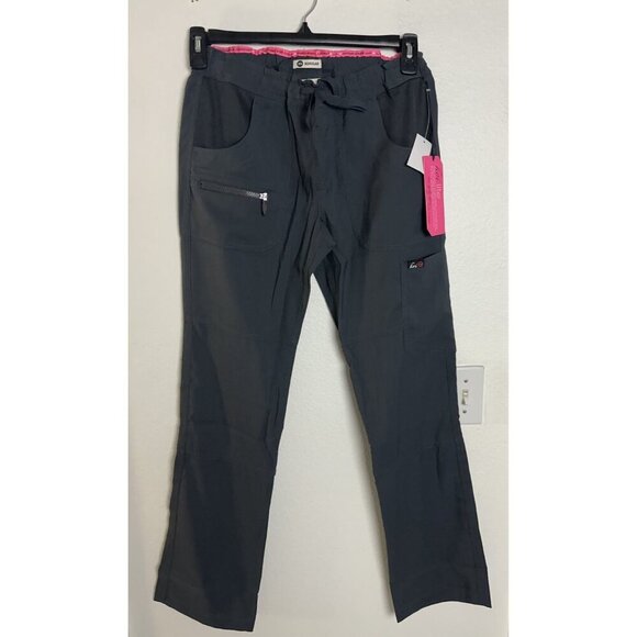 Koi Lite Scrub Pants Woman’s Peace Drawstring Charcoal Performance Stretch New - Picture 2 of 16